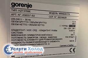 Шильдик GORENJE NRK6201TX