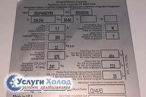 Шильдик GENERAL ELECTRIC MONOGRAM ZSEP480DYSS